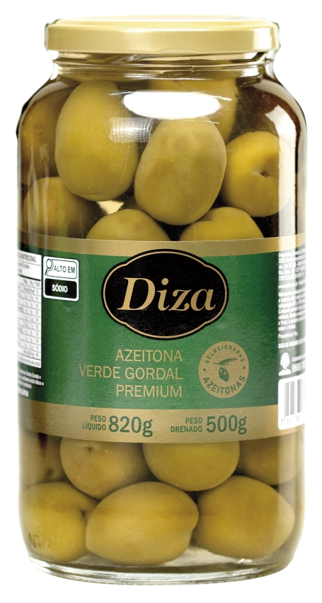 Azeitona Verde Gordal Premium Vidro 500g