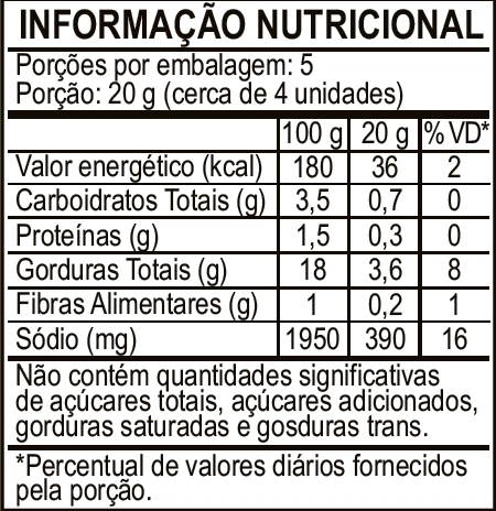 Azeitona Preta Copo Vidro Tampa Abre Fácil 100g
