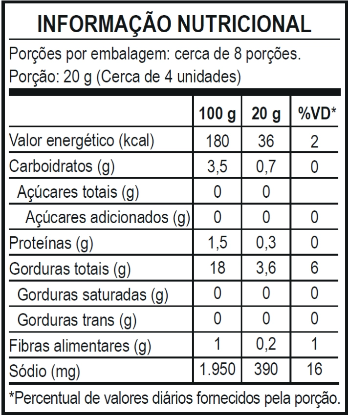 Azeitona Preta Sachet 150g