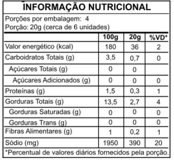 Azeitona Preta Sem Caroço Sachet 80g