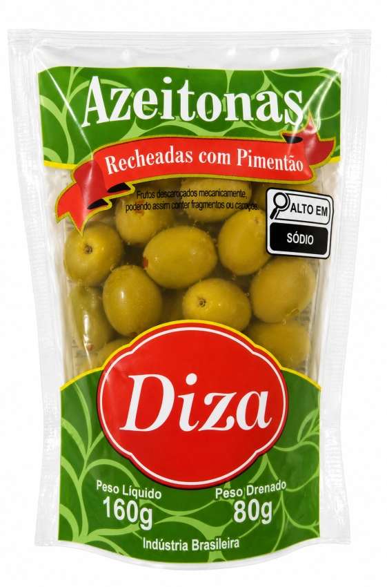 Azeitona Verde Recheada Pimentão Sachet 80g