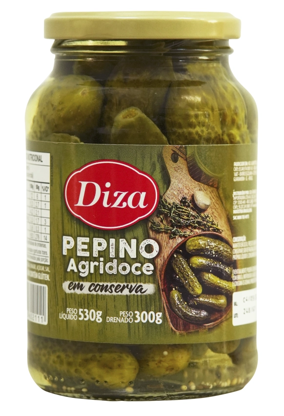 Pepino Agridoce Vidro 300g