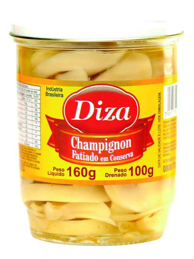 Champignon Fatiado Copo Vidro Tampa Abre Fácil 100g