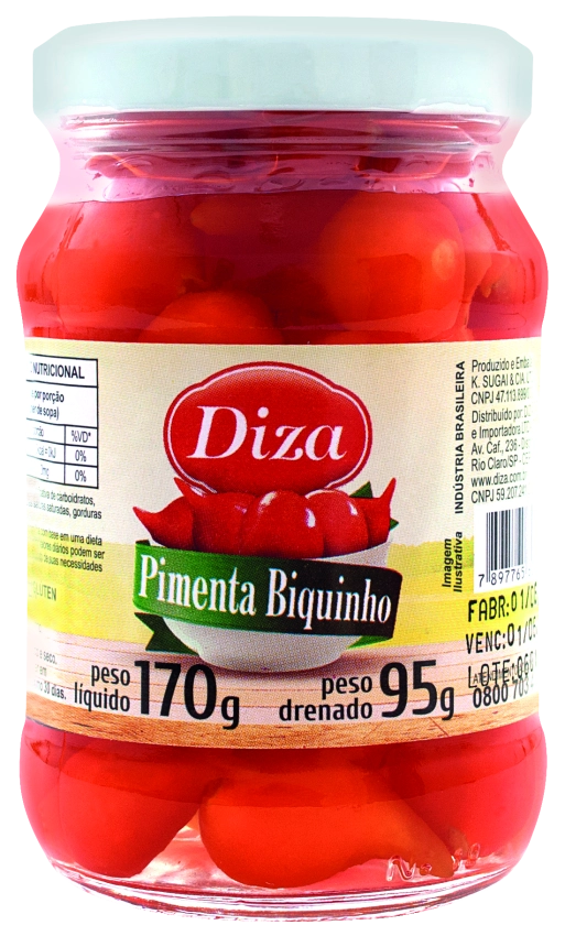 Pimenta Biquinho Vidro 95g