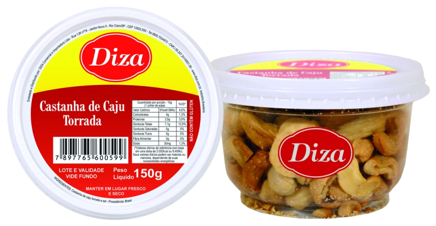 Castanha de Caju Torrada Salgada Pote150g
