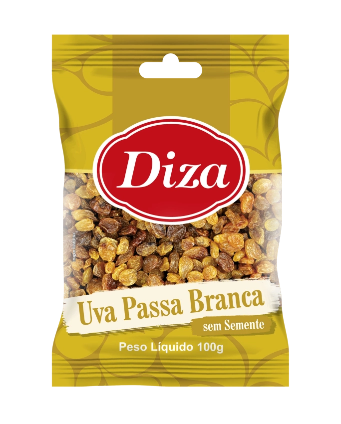 Uva Passa Sem Semente Branca Sachet 100g