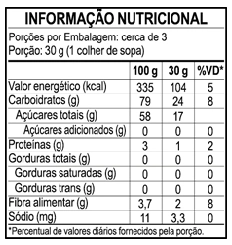 Uva Passa Sem Semente Branca Sachet 100g