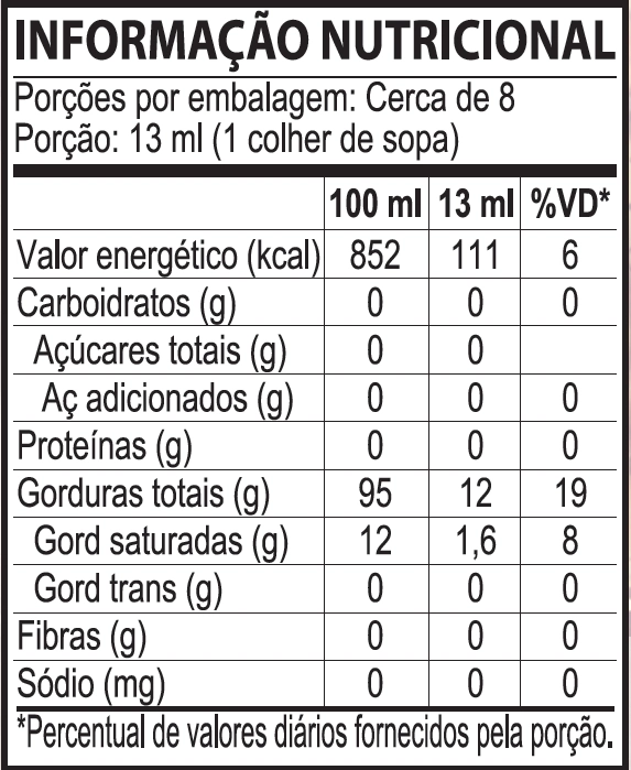 Azeite de Dendê 100ml