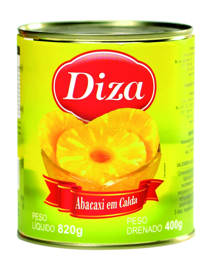Abacaxi em calda lata 400g