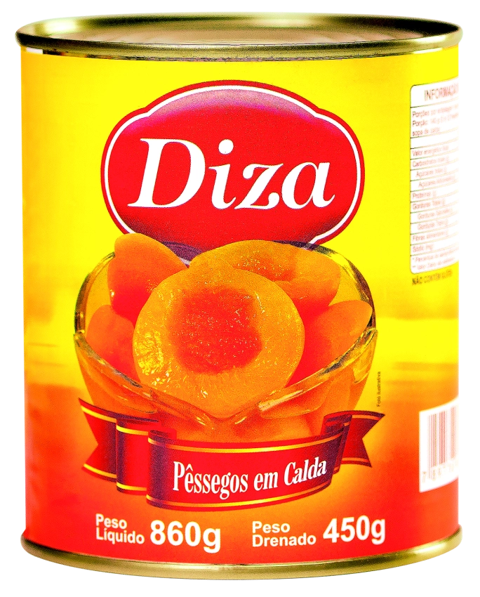 Pêssego em calda lata 450g