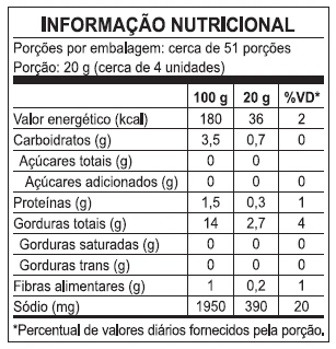 Azeitona Verde sem Caroço Sachet 500g