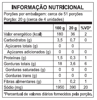 Azeitona Verde Recheada Pimentão Sachet 500g