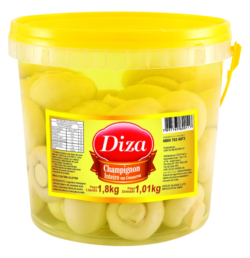 Champignon Inteiro Balde 1,01kg