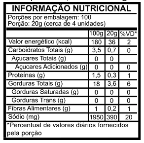 Azeitona Preta 20/24 Balde 2kg