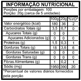 Azeitona Preta sem Caroço Balde 2kg