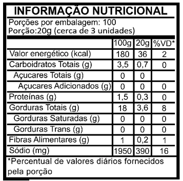 Azeitona Preta Azapa 13/15 Balde 2kg